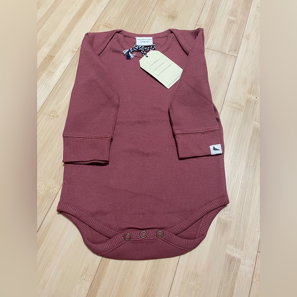 Turtledove London Rib Bodysuit in BRICK NWT